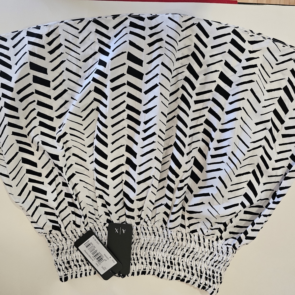 A/X Armani Exchange Black and White Mini Skirt